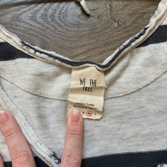 We the Free Ling sleeve Stripe Tunic Medium Oversized - Picture 3 of 4
